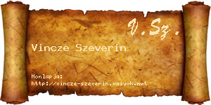Vincze Szeverin névjegykártya